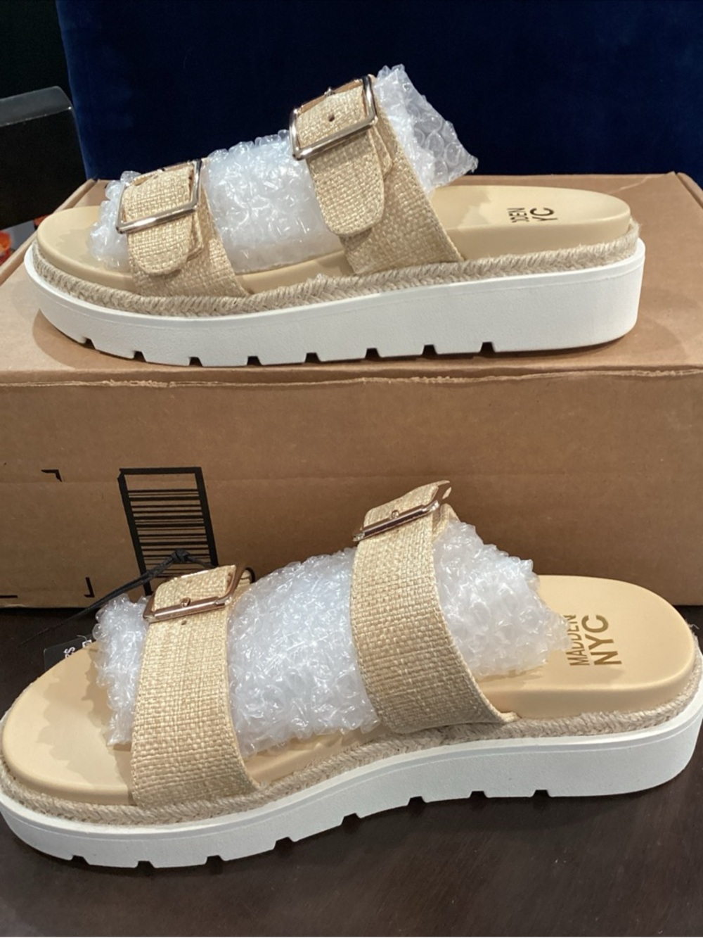 Madden NYCW MNYC Platform Sandal Raffia size 10 - Picture 6 of 8